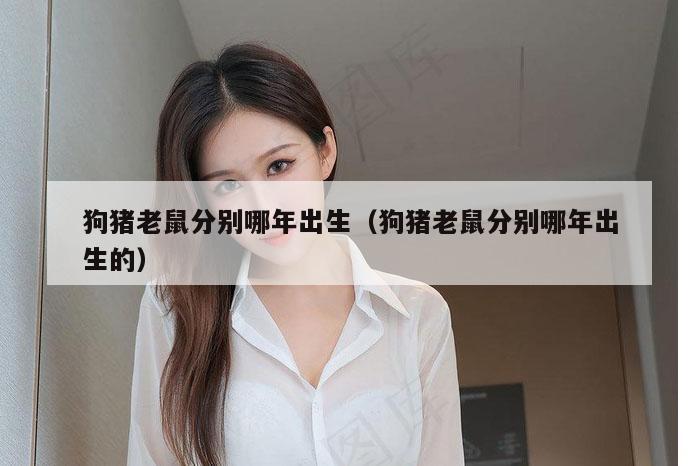 狗猪老鼠分别哪年出生（狗猪老鼠分别哪年出生的）